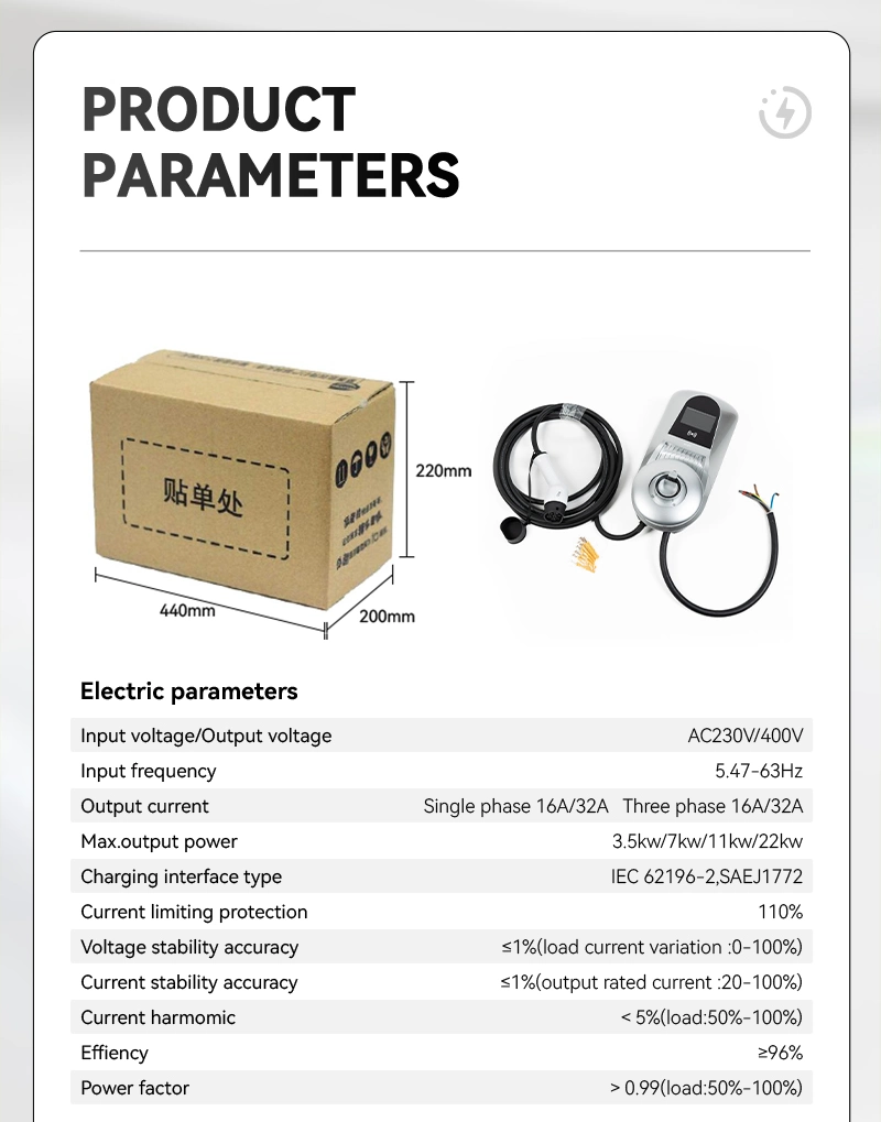 Manufacture Direct Supply Smart Intelligent Wallbox 7kw EV Charger on Discount